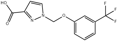 1-(3-TRIFLUOROMETHYL-PHENOXYMETHYL)-1 H-PYRAZOLE-3-CARBOXYLIC ACID Struktur