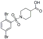 1-[(2,5-DIBROMOPHENYL)SULFONYL]PIPERIDINE-4-CARBOXYLIC ACID Struktur