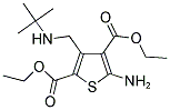 DIETHYL 5-AMINO-3-[(TERT-BUTYLAMINO)METHYL]THIOPHENE-2,4-DICARBOXYLATE Struktur