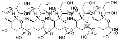 N-ACETYLNEURAMINIC ACID PENTAMER Struktur