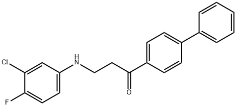 1-[1,1'-BIPHENYL]-4-YL-3-(3-CHLORO-4-FLUOROANILINO)-1-PROPANONE Struktur