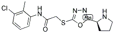 N-(3-CHLORO-2-METHYL-PHENYL)-2-(5-PYRROLIDIN-2-YL-[1,3,4]OXADIAZOL-2-YLSULFANYL)-ACETAMIDE Struktur