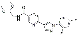 6-[1-(2,4-DIFLUOROPHENYL)-1H-PYRAZOL-4-YL]-N-(2,2-DIMETHOXYETHYL)NICOTINAMIDE Struktur