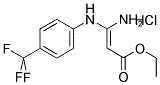 ETHYL 3-AMINO-3-[4-(TRIFLUOROMETHYL)ANILINO]PROP-2-EN-1-OATE HYDROCHLORIDE Struktur