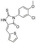 3-(3-CHLORO-4-METHOXY-PHENYL)-5-THIOPHEN-2-YLMETHYLENE-2-THIOXO-IMIDAZOLIDIN-4-ONE Struktur