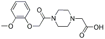 (4-[(2-METHOXYPHENOXY)ACETYL]PIPERAZIN-1-YL)ACETIC ACID Struktur