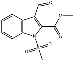 METHYL 3-FORMYL-1-(METHYLSULFONYL)-1H-INDOLE-2-CARBOXYLATE Struktur