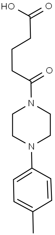 5-[4-(4-METHYLPHENYL)PIPERAZIN-1-YL]-5-OXOPENTANOIC ACID Struktur