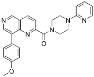 [8-(4-METHOXY-PHENYL)-[1,6]NAPHTHYRIDIN-2-YL]-(4-PYRIDIN-2-YL-PIPERAZIN-1-YL)-METHANONE Struktur