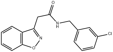 2-(1,2-BENZISOXAZOL-3-YL)-N-(3-CHLOROBENZYL)ACETAMIDE Struktur