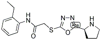 N-(2-ETHYL-PHENYL)-2-(5-PYRROLIDIN-2-YL-[1,3,4]OXADIAZOL-2-YLSULFANYL)-ACETAMIDE Struktur