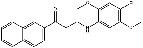 3-(4-CHLORO-2,5-DIMETHOXYANILINO)-1-(2-NAPHTHYL)-1-PROPANONE Struktur