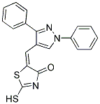 5-(1,3-DIPHENYL-1H-PYRAZOL-4-YLMETHYLENE)-2-MERCAPTO-THIAZOL-4-ONE Struktur