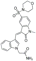 (Z)-2-(3-((1-METHYL-5-(MORPHOLINOSULFONYL)-2-OXOINDOLIN-3-YLIDENE)METHYL)-1H-INDOL-1-YL)ACETAMIDE Struktur