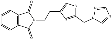 2-(2-[2-(1H-1,2,4-TRIAZOL-1-YLMETHYL)-1,3-THIAZOL-4-YL]ETHYL)-1H-ISOINDOLE-1,3(2H)-DIONE Struktur