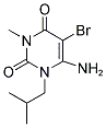 6-AMINO-5-BROMO-1-ISOBUTYL-3-METHYL-1H-PYRIMIDINE-2,4-DIONE Struktur