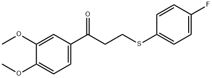 1-(3,4-DIMETHOXYPHENYL)-3-[(4-FLUOROPHENYL)SULFANYL]-1-PROPANONE Struktur