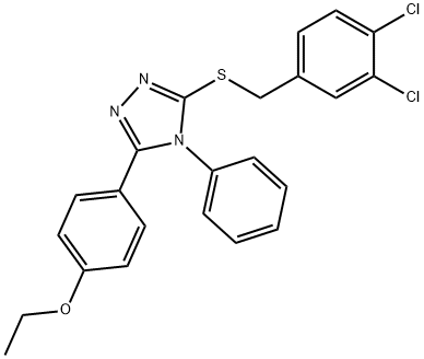 3-[(3,4-DICHLOROBENZYL)SULFANYL]-5-(4-ETHOXYPHENYL)-4-PHENYL-4H-1,2,4-TRIAZOLE Struktur