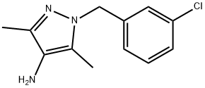 1-(3-CHLORO-BENZYL)-3,5-DIMETHYL-1 H-PYRAZOL-4-YLAMINE Struktur