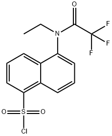 5-[ETHYL-(2,2,2-TRIFLUORO-ACETYL)-AMINO]-NAPHTHALENE-1-SULFONYL CHLORIDE Struktur