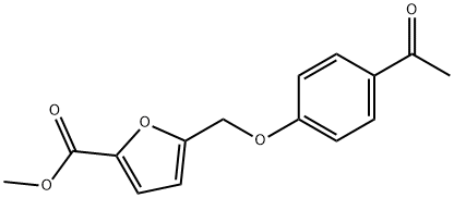 5-(4-ACETYL-PHENOXYMETHYL)-FURAN-2-CARBOXYLIC ACID METHYL ESTER Struktur