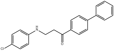 1-[1,1'-BIPHENYL]-4-YL-3-(4-CHLOROANILINO)-1-PROPANONE Struktur