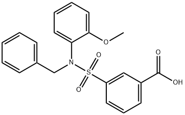 3-[BENZYL-(2-METHOXY-PHENYL)-SULFAMOYL]-BENZOIC ACID Struktur