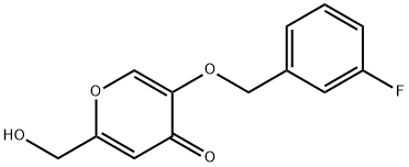 5-[(3-FLUOROBENZYL)OXY]-2-(HYDROXYMETHYL)-4H-PYRAN-4-ONE Struktur