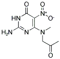 2-AMINO-5-(NITRO)-6-(METHYL(2-OXOPROPYL)AMINO)PYRIMIDIN-4(3H)-ONE Struktur