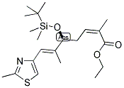 ETHYL (2Z,5S,6E)-5-([TERT-BUTYL(DIMETHYL)SILYL]OXY)-2,6-DIMETHYL-7-(2-METHYL-1,3-THIAZOL-4-YL)HEPTA-2,6-DIENOATE Struktur