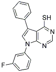 7-(3-FLUOROPHENYL)-5-PHENYL-7H-PYRROLO[2,3-D]PYRIMIDINE-4-THIOL Struktur