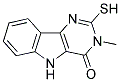 2-MERCAPTO-3-METHYL-3,5-DIHYDRO-4H-PYRIMIDO[5,4-B]INDOL-4-ONE Struktur