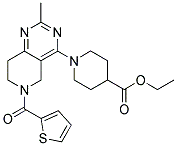 1-[2-METHYL-6-(THIOPHENE-2-CARBONYL)-5,6,7,8-TETRAHYDRO-PYRIDO[4,3-D]PYRIMIDIN-4-YL]-PIPERIDINE-4-CARBOXYLIC ACID ETHYL ESTER Struktur