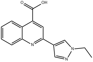 2-(1-ETHYL-1H-PYRAZOL-4-YL)-QUINOLINE-4-CARBOXYLIC ACID Struktur