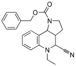 1-CBZ-4-CYANO-5-ETHYL-2,3,3A,4,5,9B-HEXAHYDROPYRROLO[3,2-C]QUINOLINE Struktur