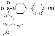 4-(4-[(3,4-DIMETHOXYPHENYL)SULFONYL]PIPERAZIN-1-YL)-4-OXOBUTANOIC ACID Struktur