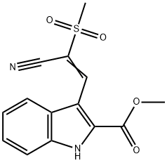 METHYL 3-[(E)-2-CYANO-2-(METHYLSULFONYL)ETHENYL]-1H-INDOLE-2-CARBOXYLATE Struktur