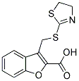 3-[(4,5-DIHYDRO-1,3-THIAZOL-2-YLTHIO)METHYL]-1-BENZOFURAN-2-CARBOXYLIC ACID Struktur