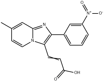 3-[7-METHYL-2-(3-NITRO-PHENYL)-IMIDAZO[1,2-A]-PYRIDIN-3-YL]-ACRYLIC ACID Struktur