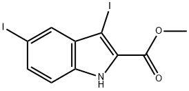 METHYL 3,5-DIIODO-1H-INDOLE-2-CARBOXYLATE Struktur