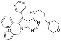 7-(FURAN-2-YLMETHYL)-N-(3-MORPHOLINOPROPYL)-5,6-DIPHENYL-7H-PYRROLO[2,3-D]PYRIMIDIN-4-AMINE Struktur