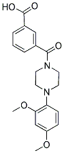 3-([4-(2,4-DIMETHOXYPHENYL)PIPERAZIN-1-YL]CARBONYL)BENZOIC ACID Struktur