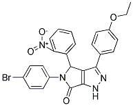 5-(4-BROMOPHENYL)-3-(4-ETHOXYPHENYL)-4-(2-NITROPHENYL)-4,5-DIHYDROPYRROLO[3,4-C]PYRAZOL-6(1H)-ONE Struktur