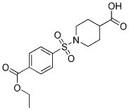 1-[[4-(ETHOXYCARBONYL)PHENYL]SULFONYL]PIPERIDINE-4-CARBOXYLIC ACID Struktur