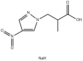 SODIUM, 2-METHYL-3-(4-NITRO-PYRAZOL-1-YL)-PROPIONATE Struktur