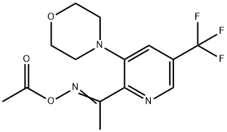 4-[2-[(ACETYLOXY)ETHANIMIDOYL]-5-(TRIFLUOROMETHYL)-3-PYRIDINYL]MORPHOLINE Struktur