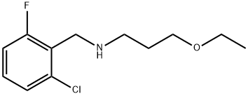 N-(2-CHLORO-6-FLUOROBENZYL)-3-ETHOXYPROPAN-1-AMINE Struktur