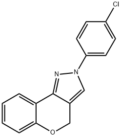 2-(4-CHLOROPHENYL)-2,4-DIHYDROCHROMENO[4,3-C]PYRAZOLE Struktur