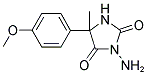 3-AMINO-5-(4-METHOXY-PHENYL)-5-METHYL-IMIDAZOLIDINE-2,4-DIONE Struktur