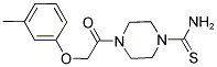 4-[(3-METHYLPHENOXY)ACETYL]PIPERAZINE-1-CARBOTHIOAMIDE Struktur